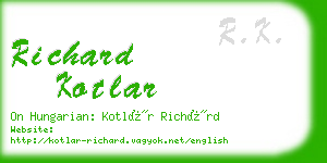 richard kotlar business card